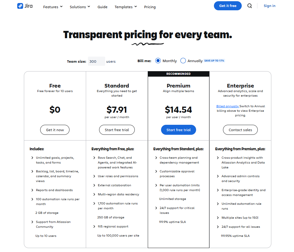 overview of project management software pricing