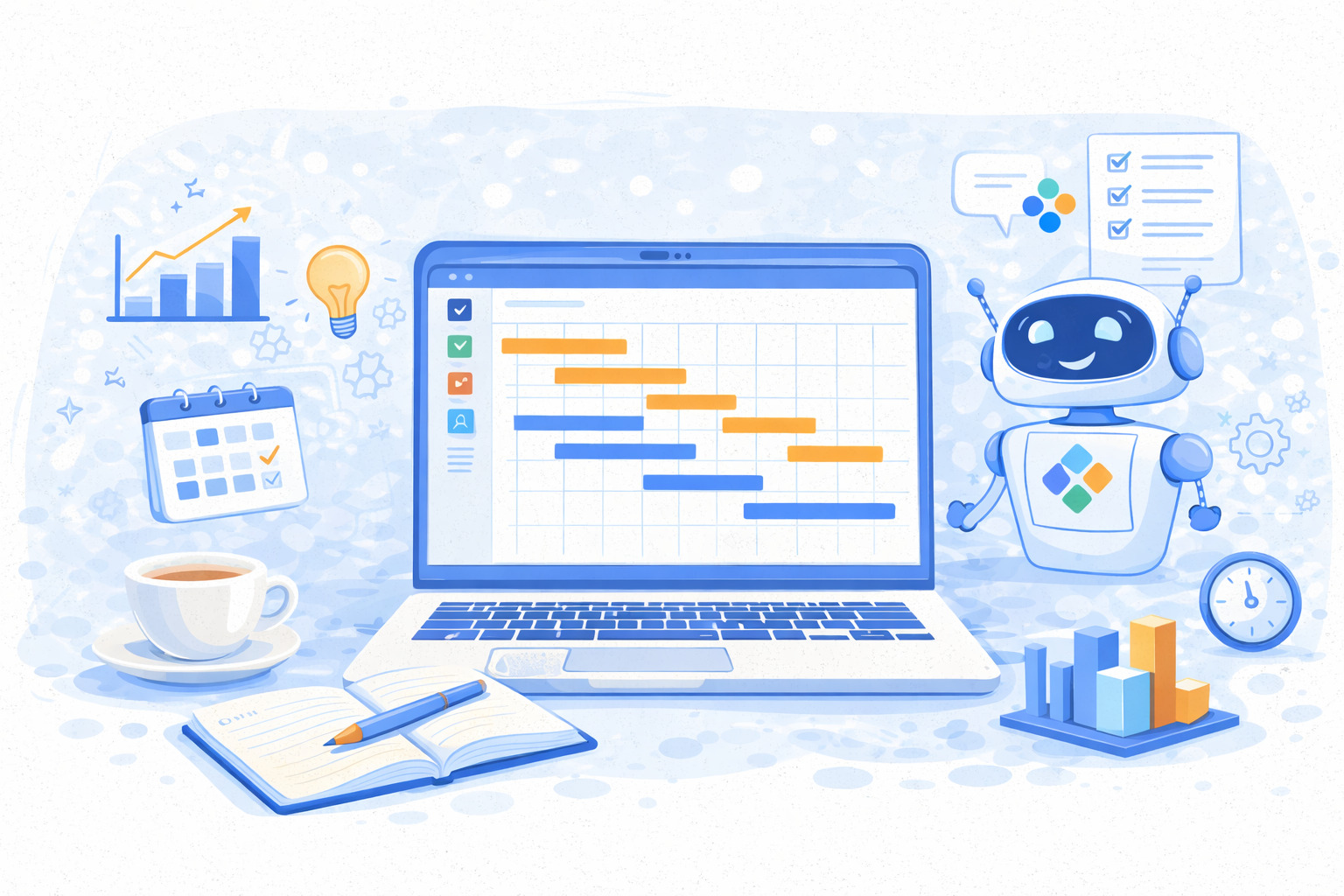 how to create a gantt chart with copilot