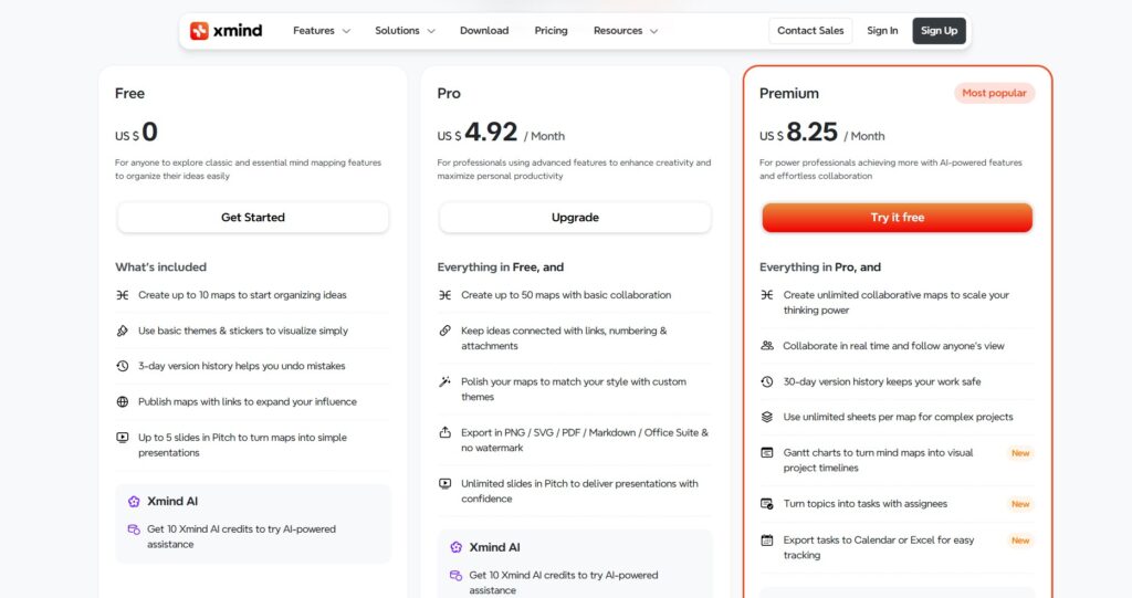 Xmind pricing 