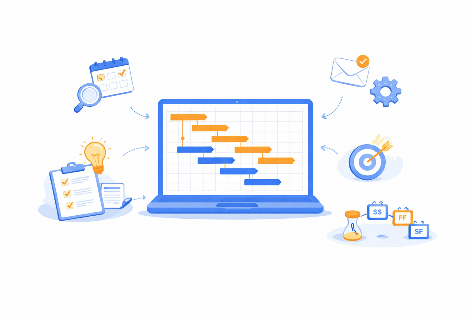 Gantt chart dependencies