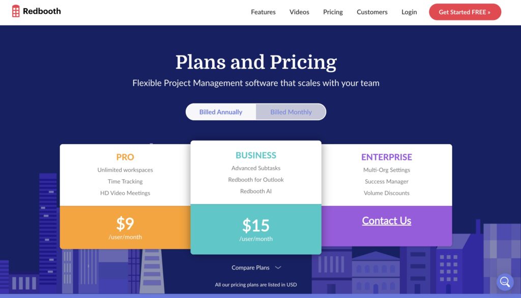 Redbooth pricing 