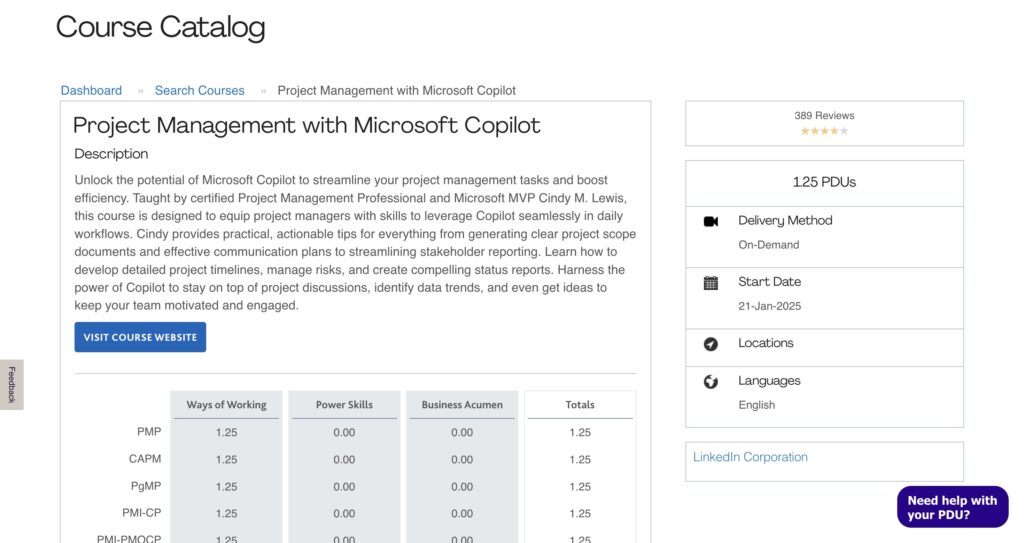 Best courses for using Microsoft Copilot in project management