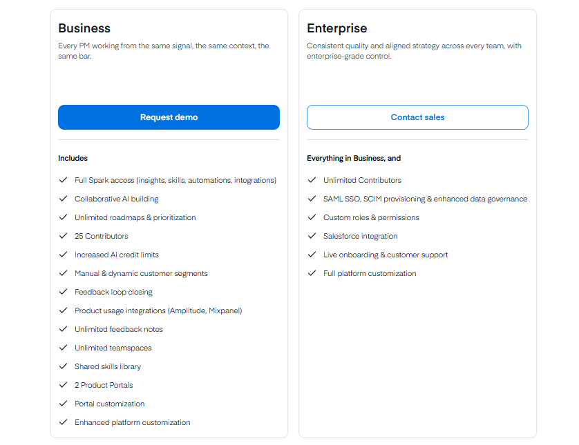 Productboard features and pricing 