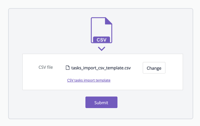 Import from CSV