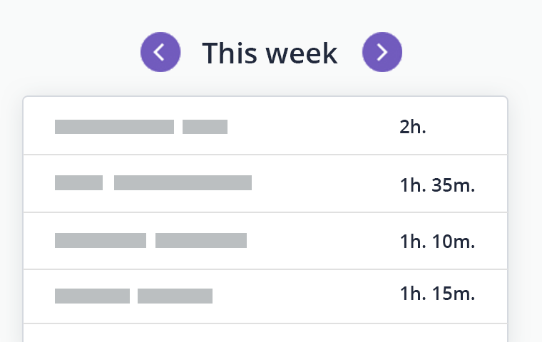 Weekly timesheet