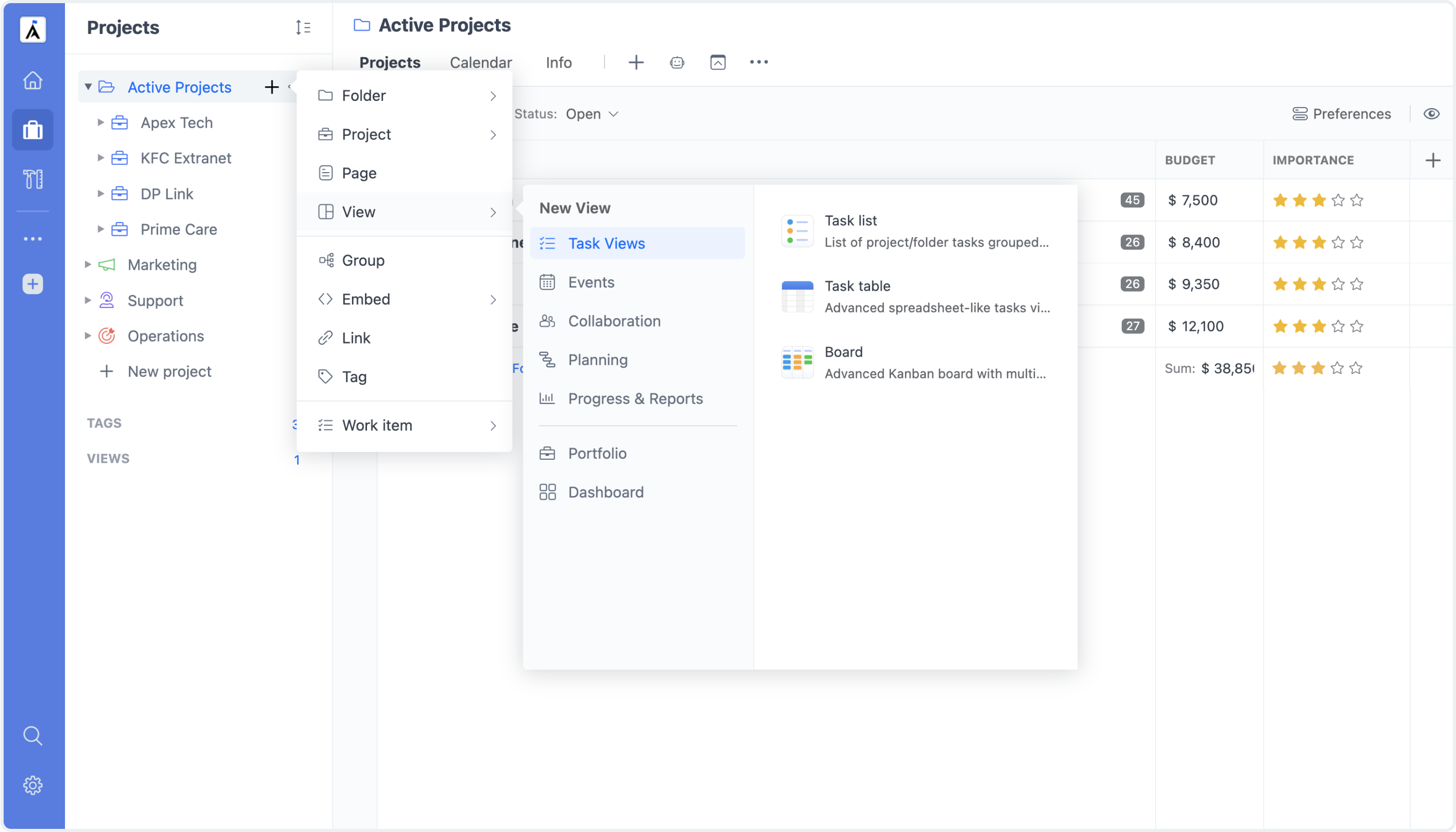 Add View in Project Structure