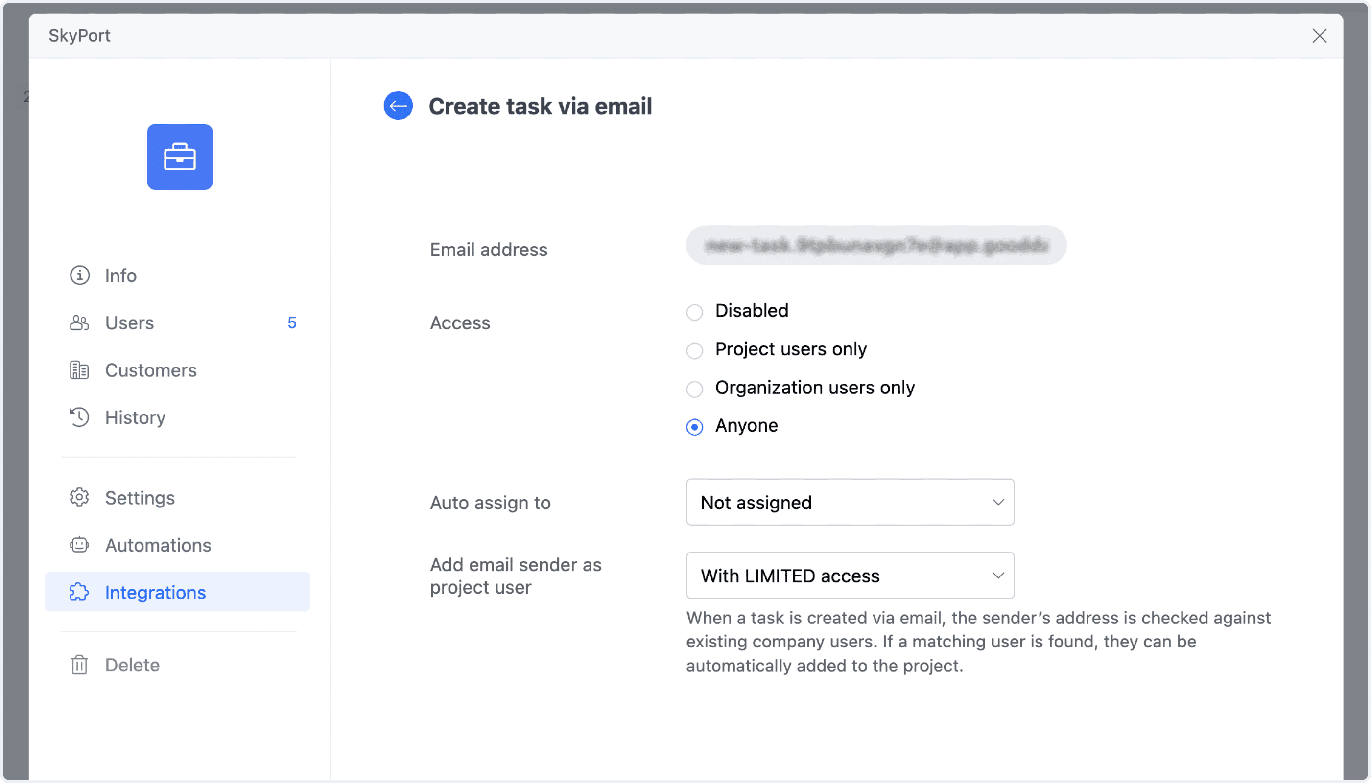 Tasks from Email: Auto-Invite Senders