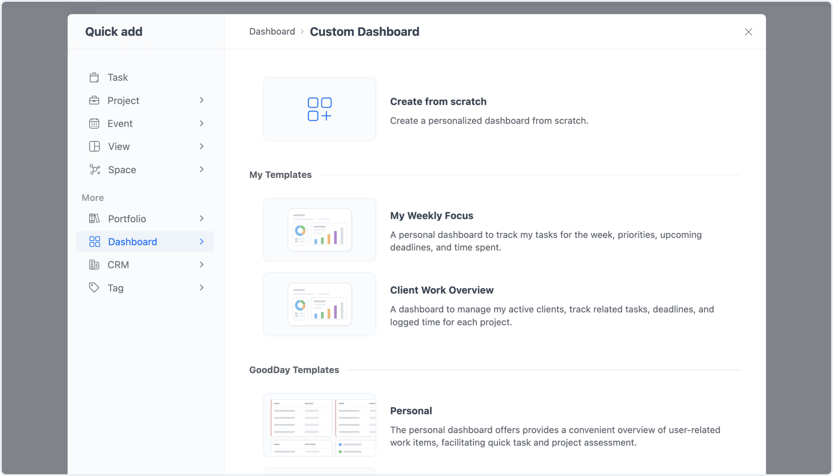 Dashboard Templates