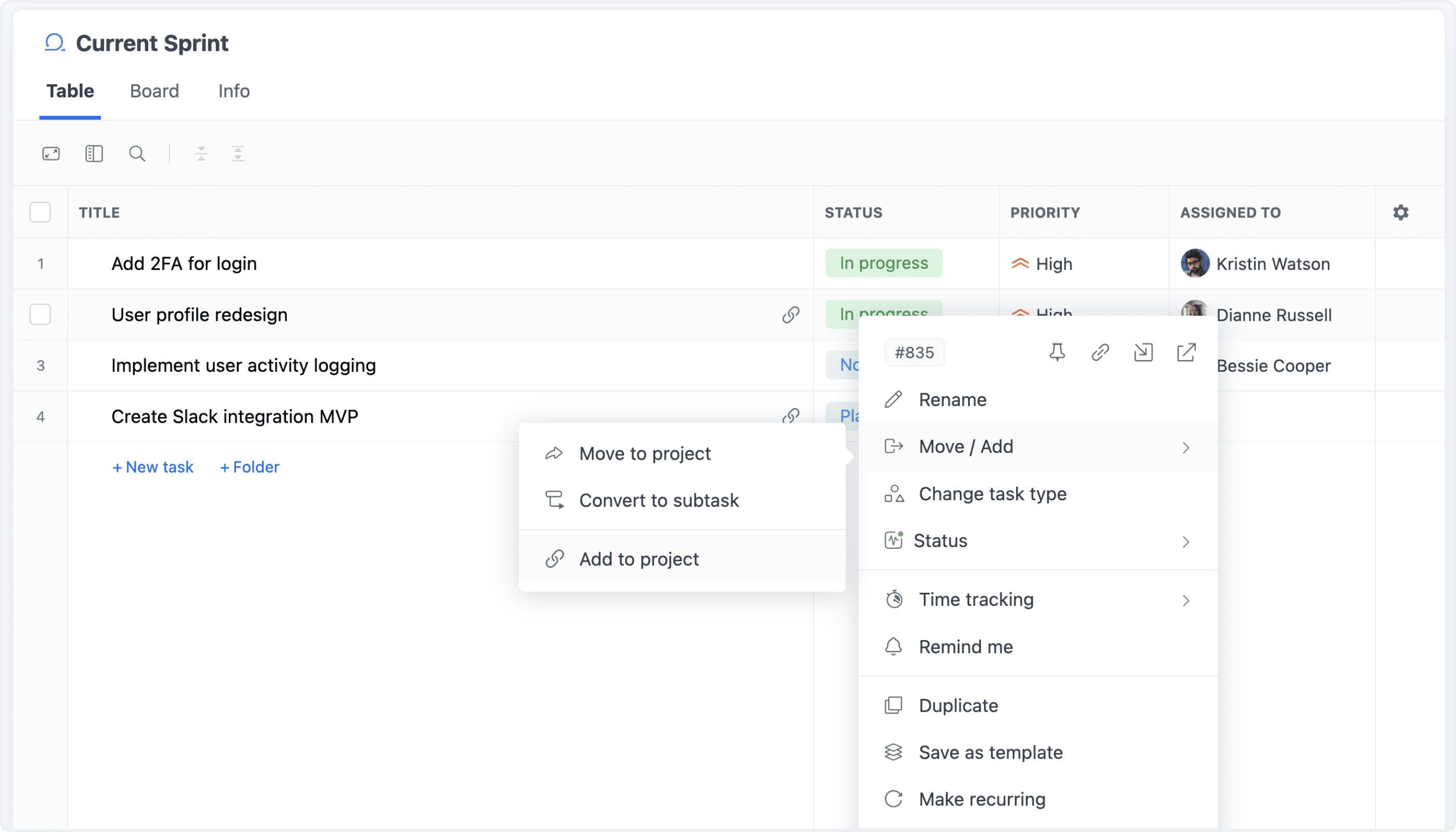 Linked Tasks in Views