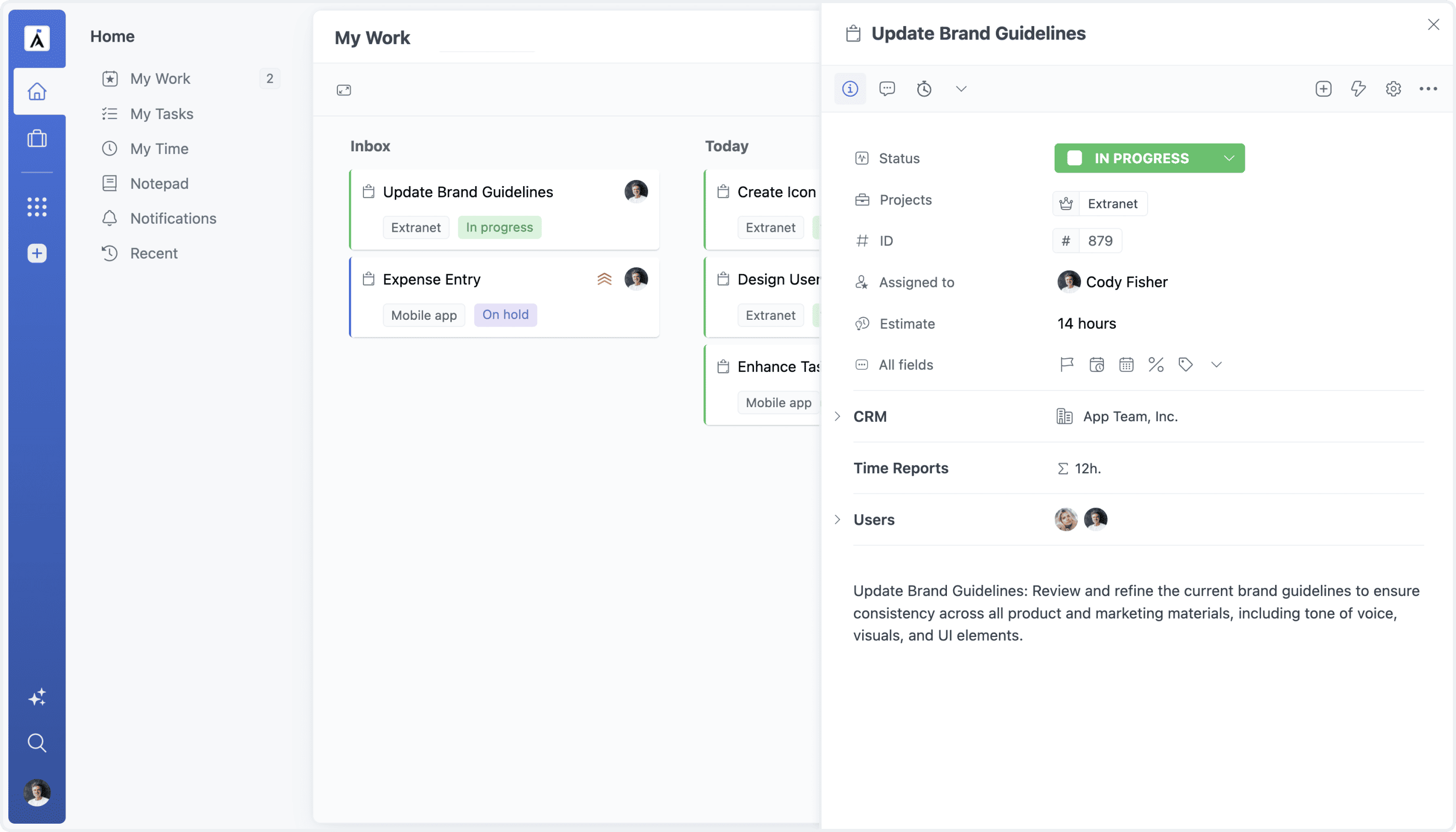 Floating Task Layout