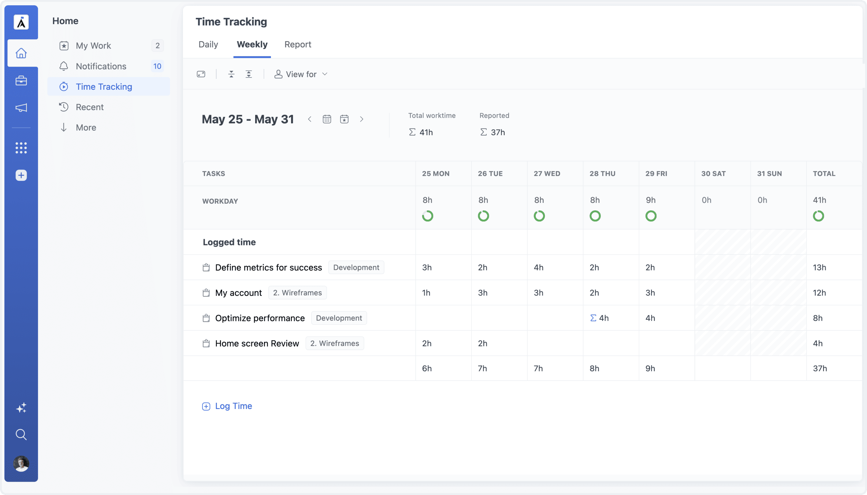 Weekly View Redesign