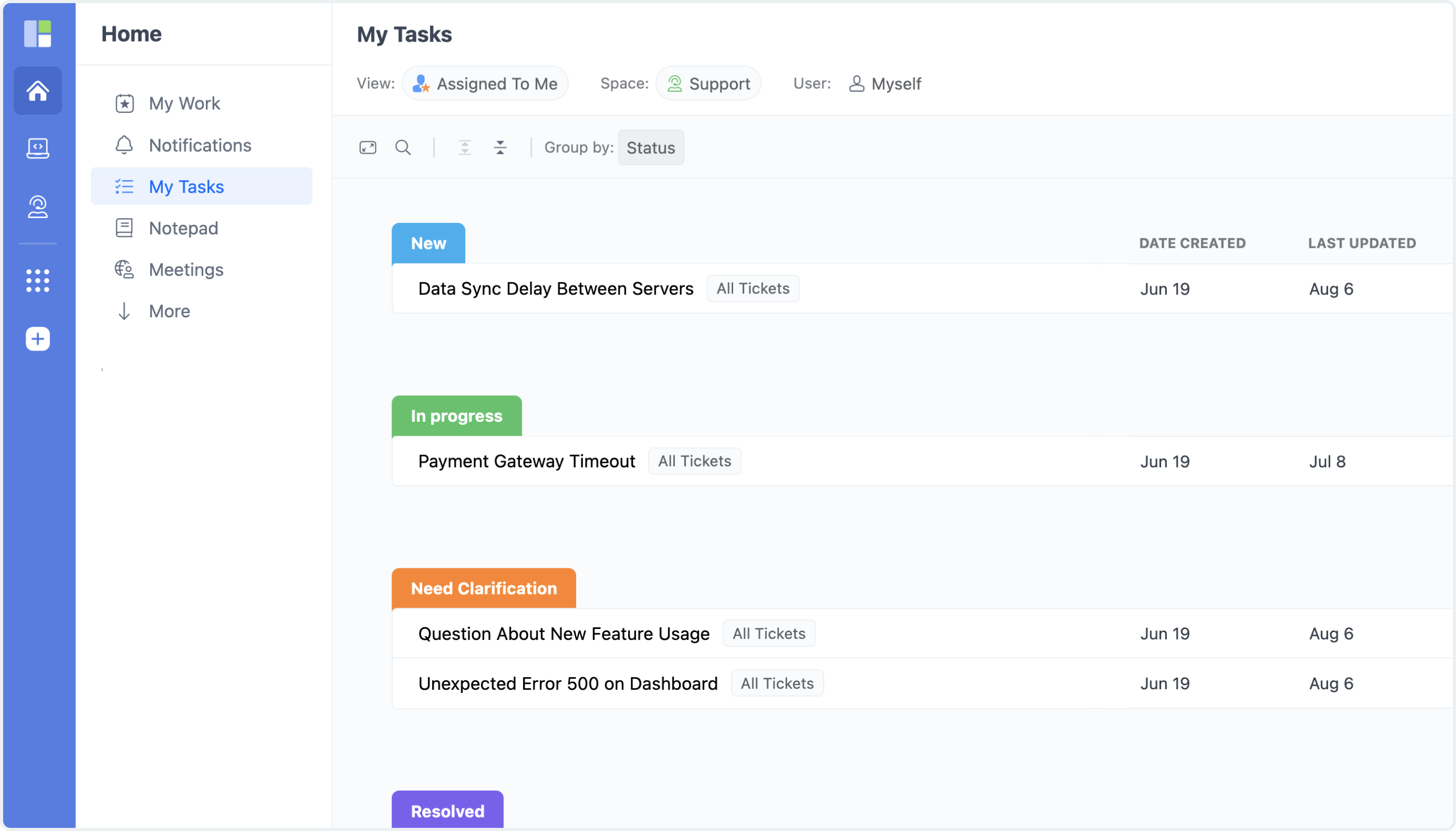 My Tasks
