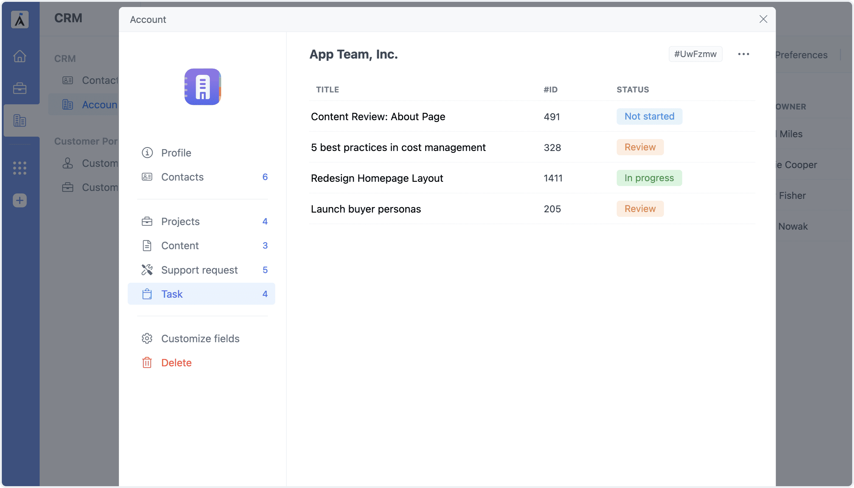CRM: Account View & Refreshed Design