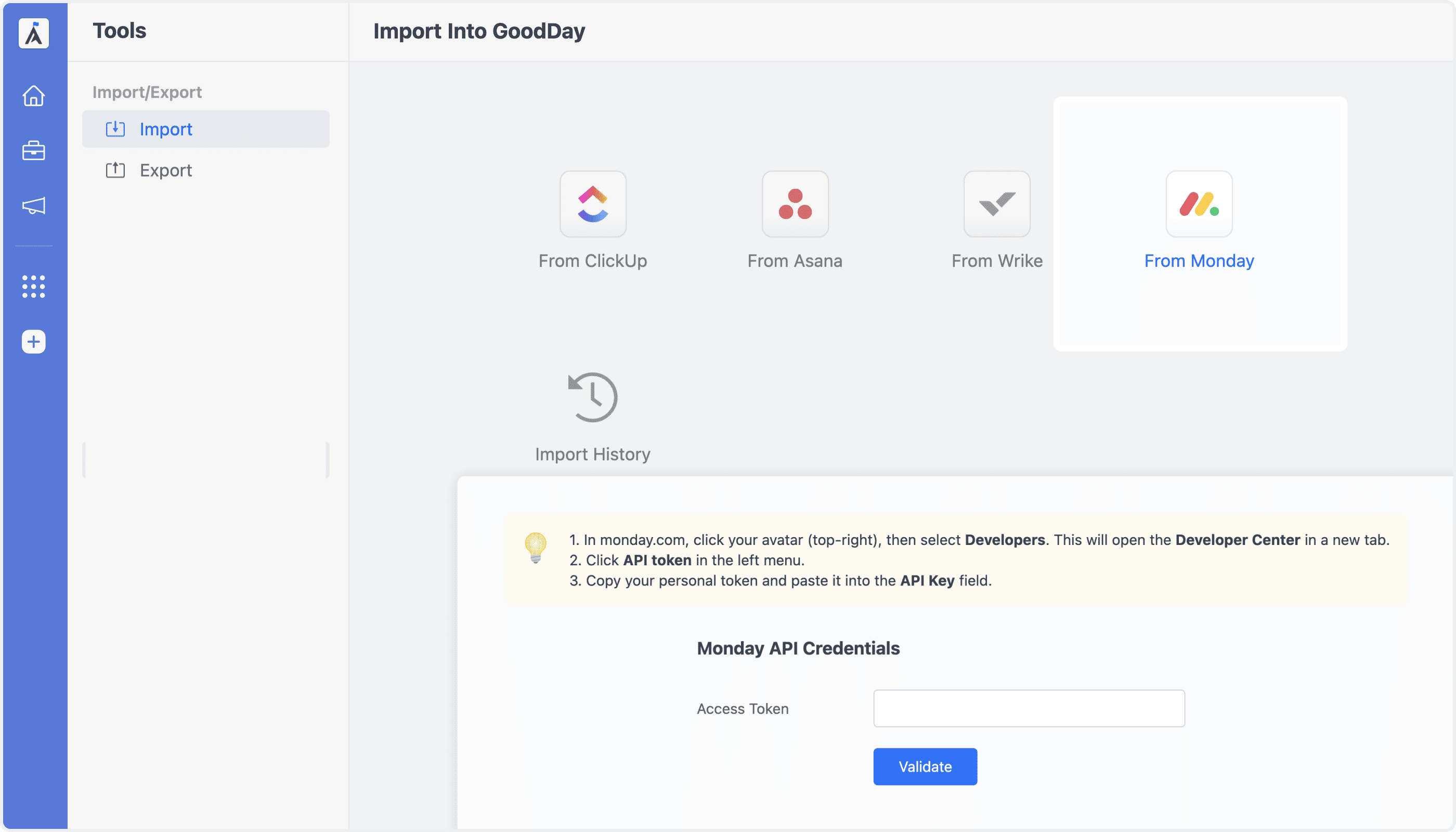 Import from Monday.com