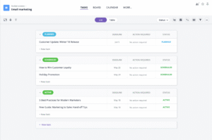 Free email campaign planning template 