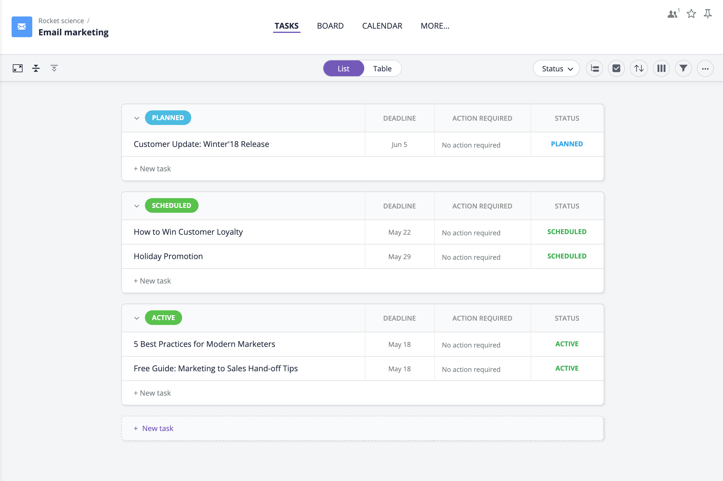 Free email campaign planning template 