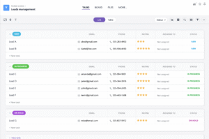 Free lead management template