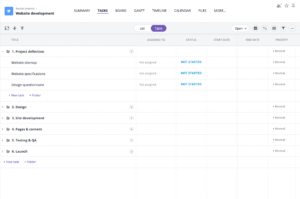Website development plan template