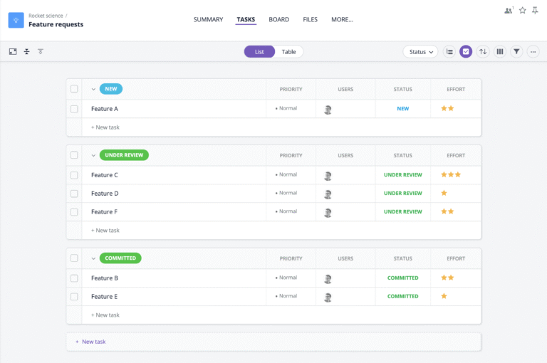 Free feature request template
